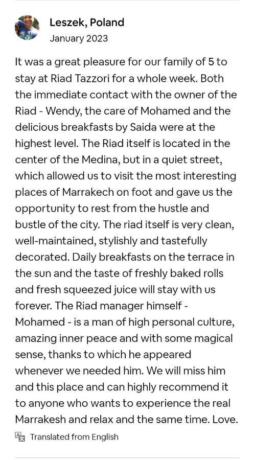 Riad Tazzori Marrakesch Exterior foto